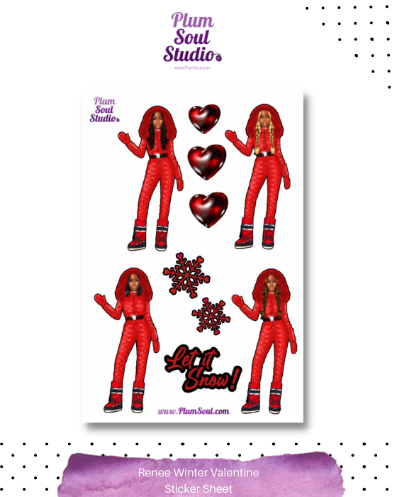 Renee in Red Sticker Sheet Set