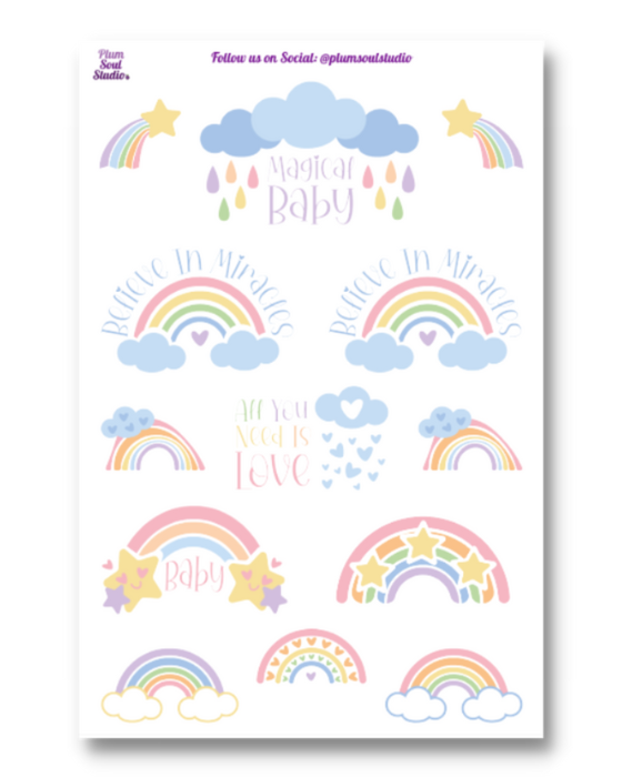 Rainbow Baby Sticker Sheet