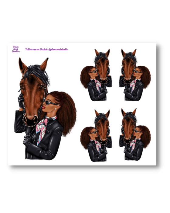 A Girl and Her Horse Mini Sticker Sheet
