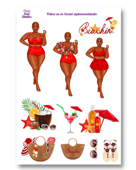 Belinda Combo Bald Sticker Sheet