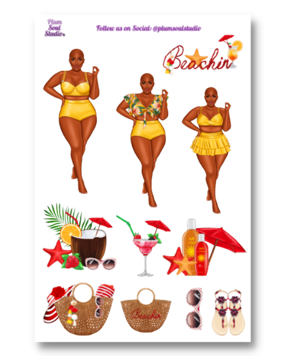 Belinda Combo Bald Sticker Sheet