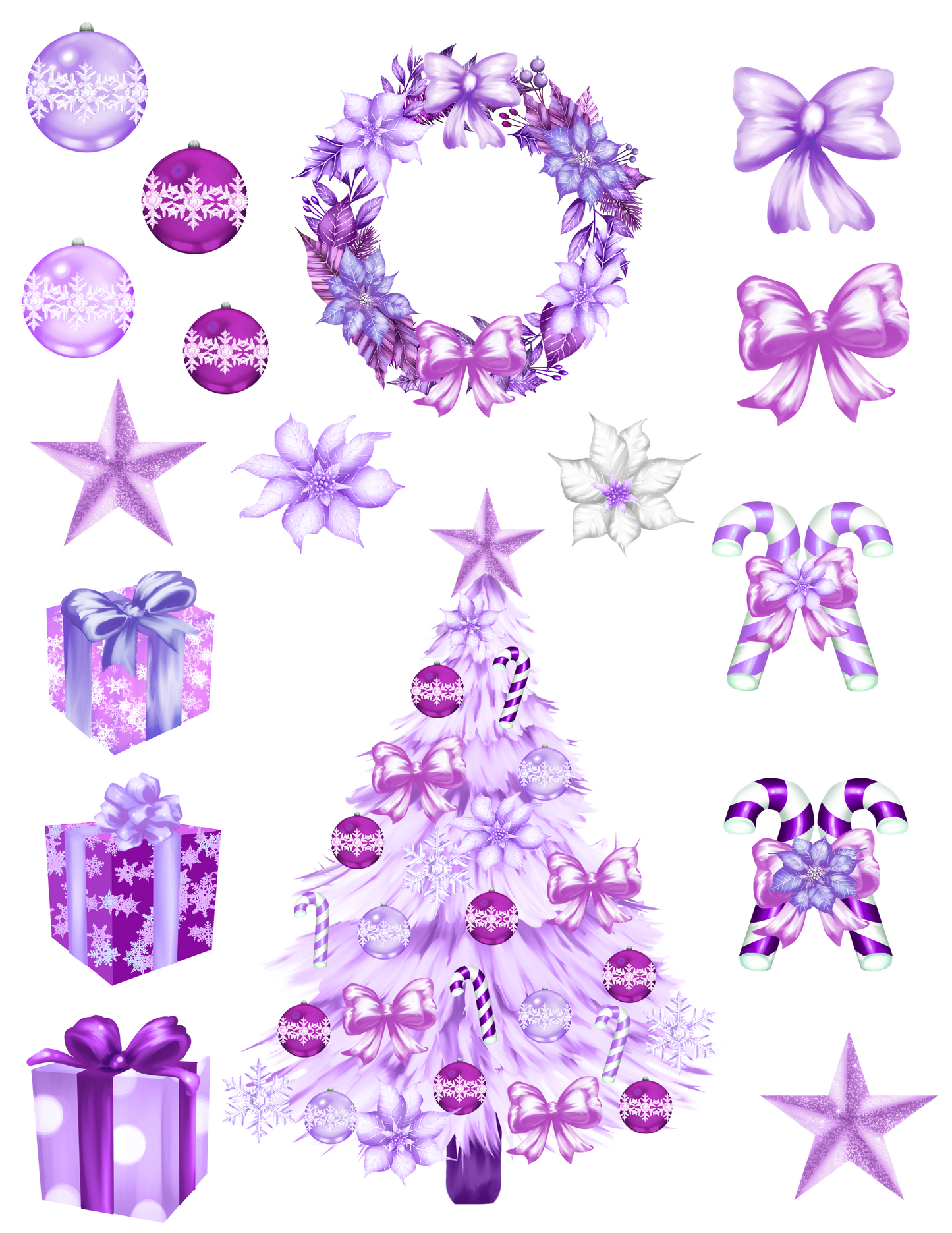 Violet Christmas Printable for Subscribers