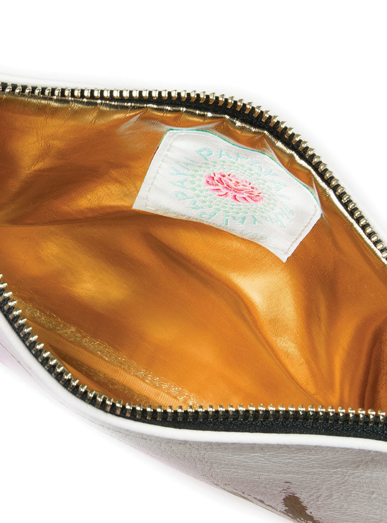 Plum Watercolor Pocket Clutch