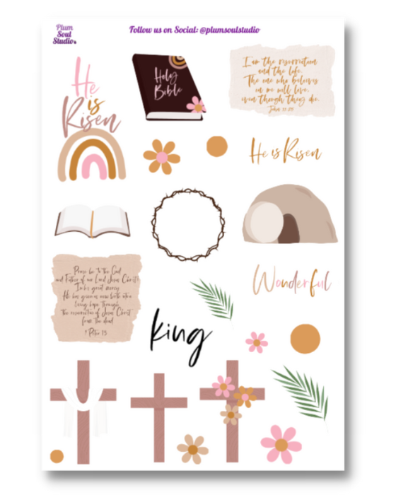 He Has Risen Sticker Sheet