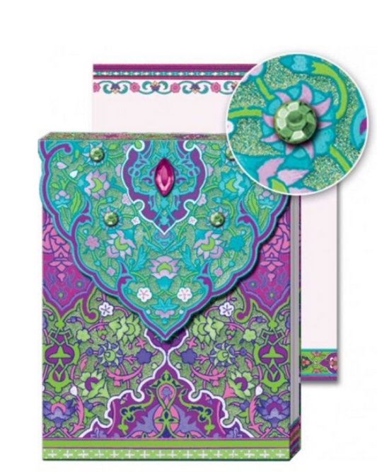 Jeweled Patterns Glitter Pocket Note Pad