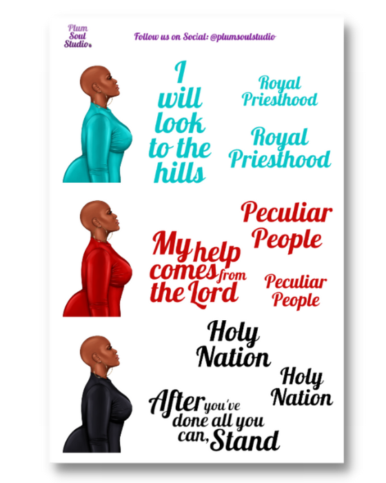 Look to the Hills Sticker Sheet Bald