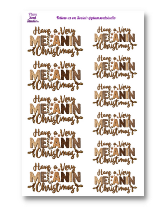 Melanin Christmas Sticker Sheet