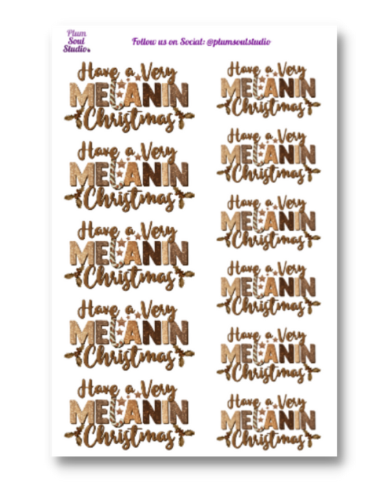Melanin Christmas Sticker Sheet