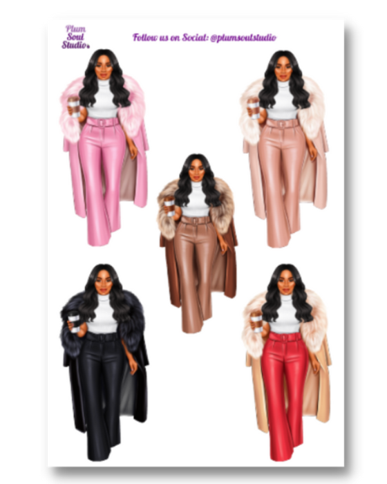Nadine Fur Coat Sticker Sheet