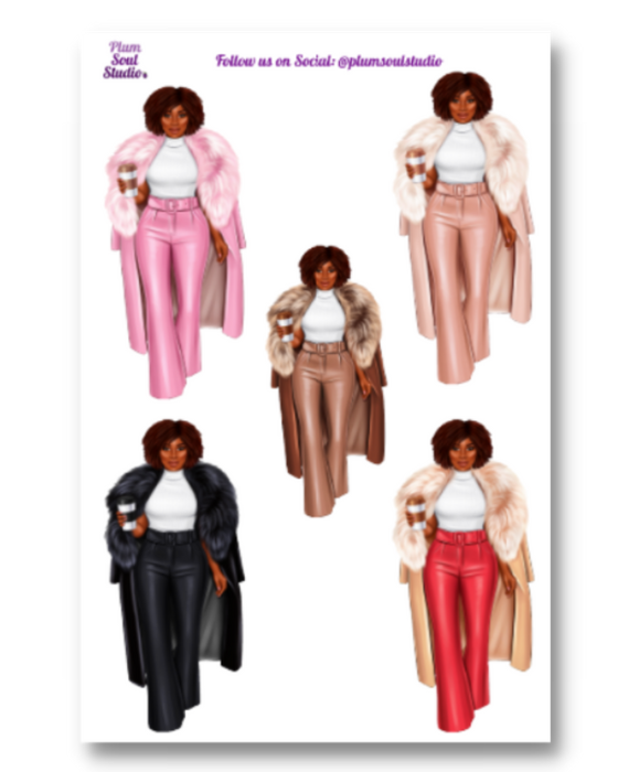 Nadine Fur Coat Sticker Sheet