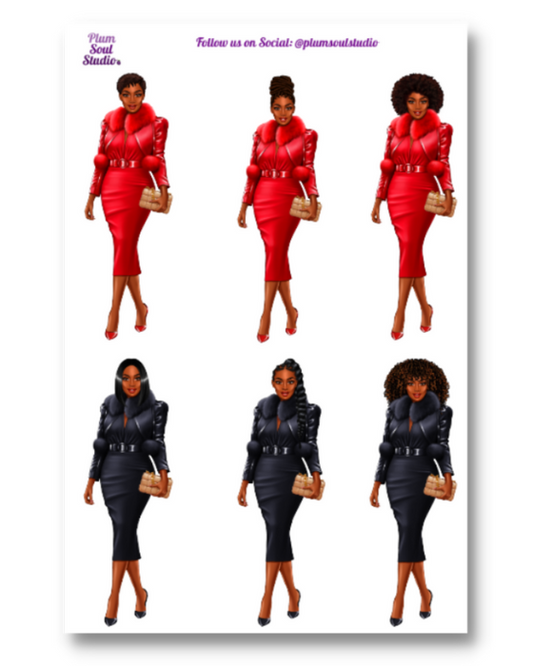 Trisha Fur Suit Sticker Sheet
