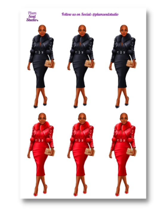 Trisha Fur Suit Sticker Sheet