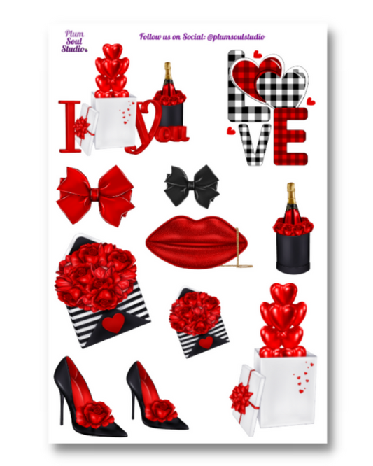 Valentine Glam Sticker Sheet
