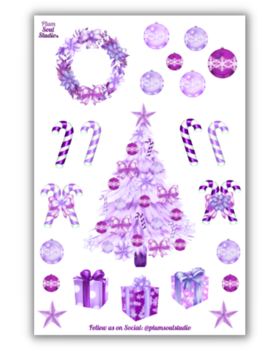 Violet Christmas Sticker Sheet